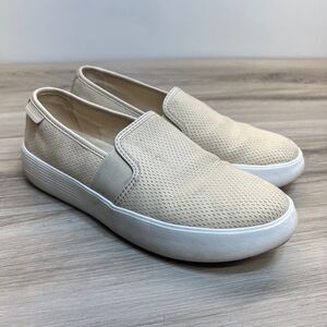 Cole Haan Grand Crosscourt Womens Size 8 B Taupe Leather Slip On Comfort Shoes